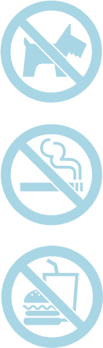 ペット・たばこ・飲食禁止