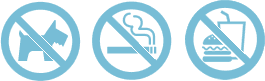 ペット・たばこ・飲食禁止