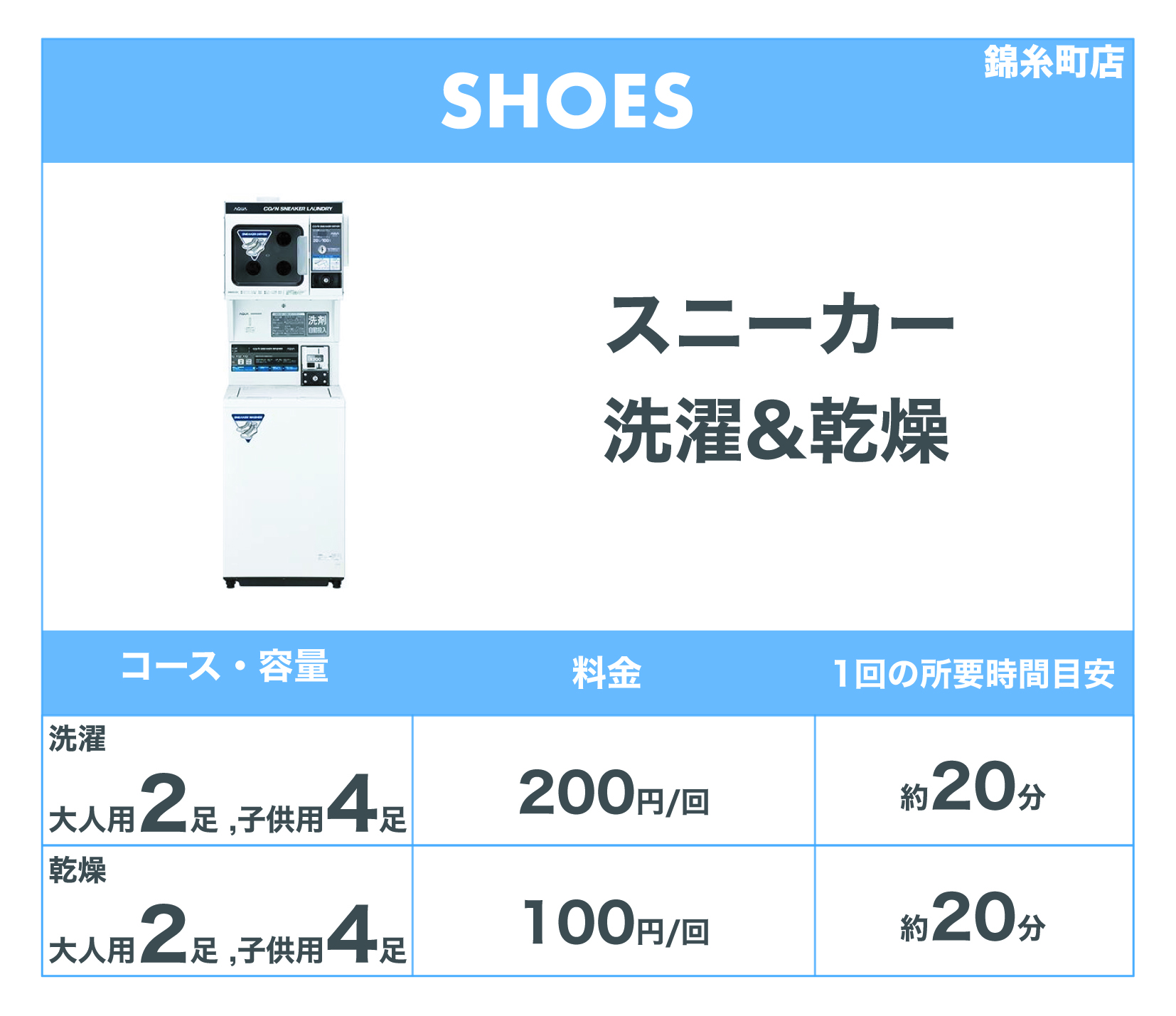 スニーカー洗濯&乾燥
